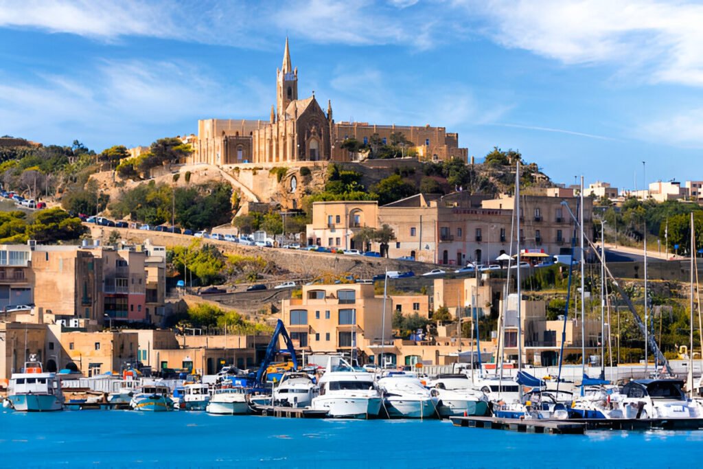 Mgarr Harbour on Gozo island