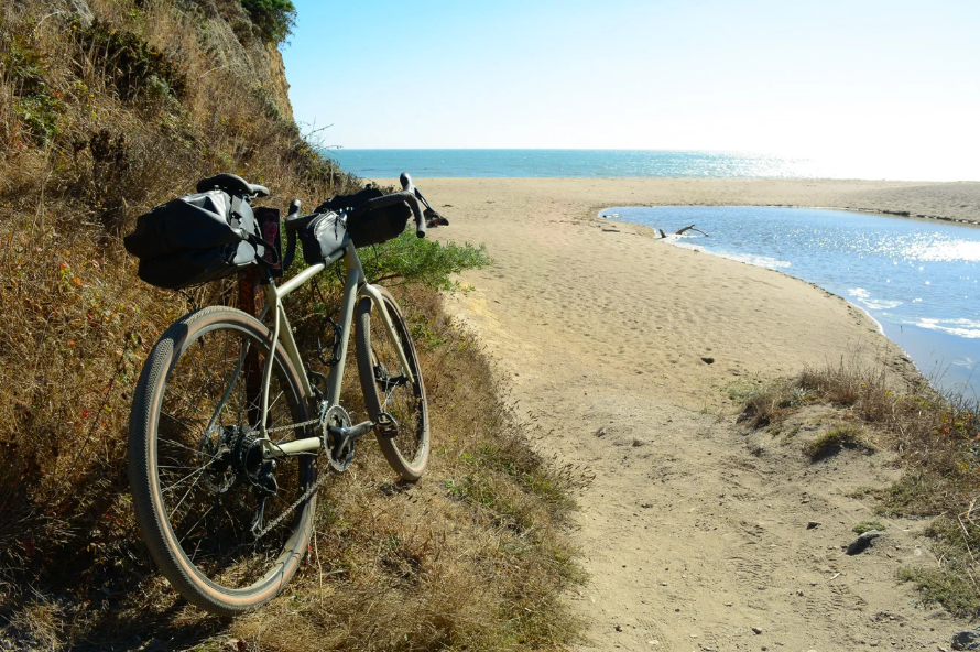 Point Reyes cycling route scenic overlook showing lighthouse